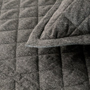 Flannel Coverlet Set - Grey