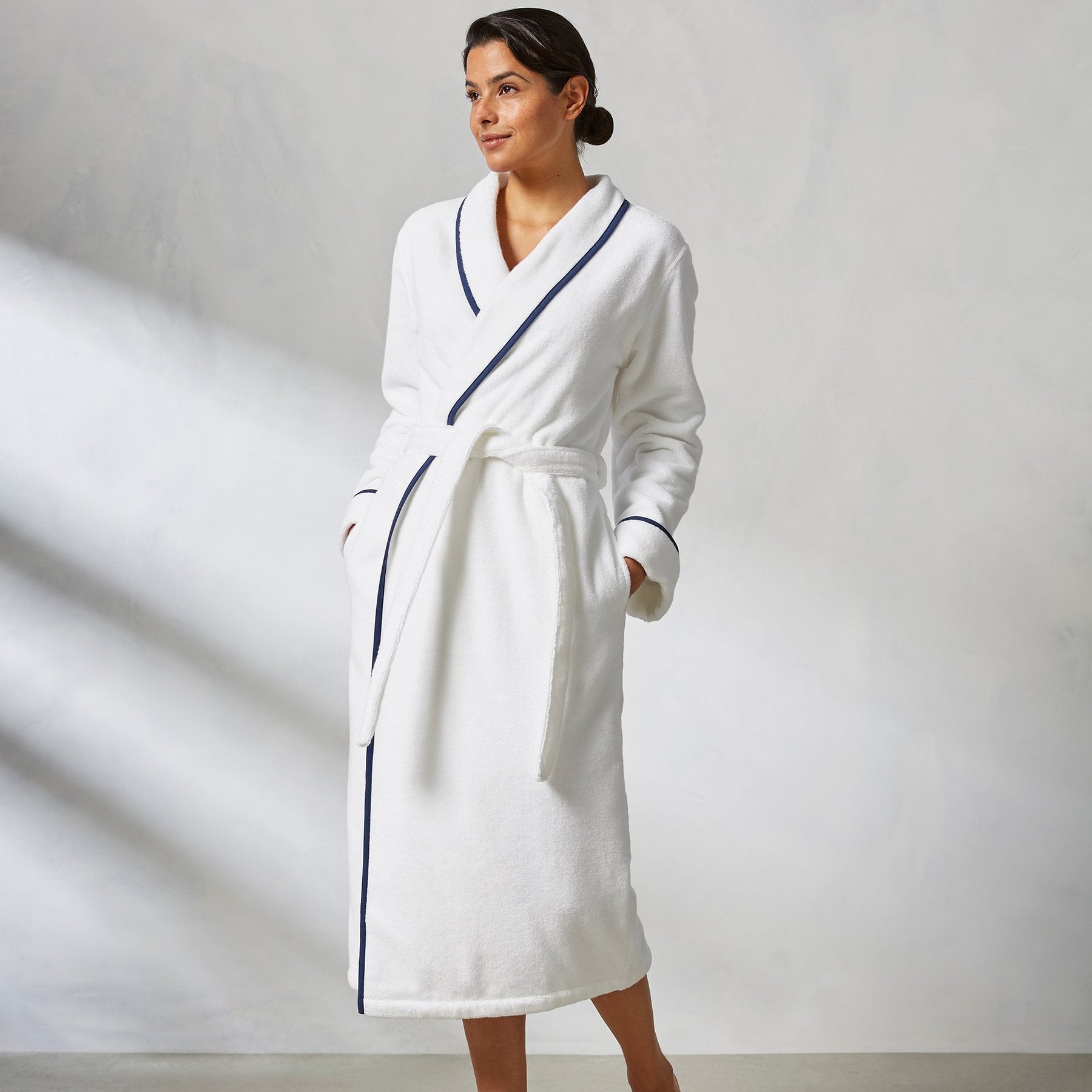Turkish Wrap Robe Turkish Plush Robes With Piping – towelbar